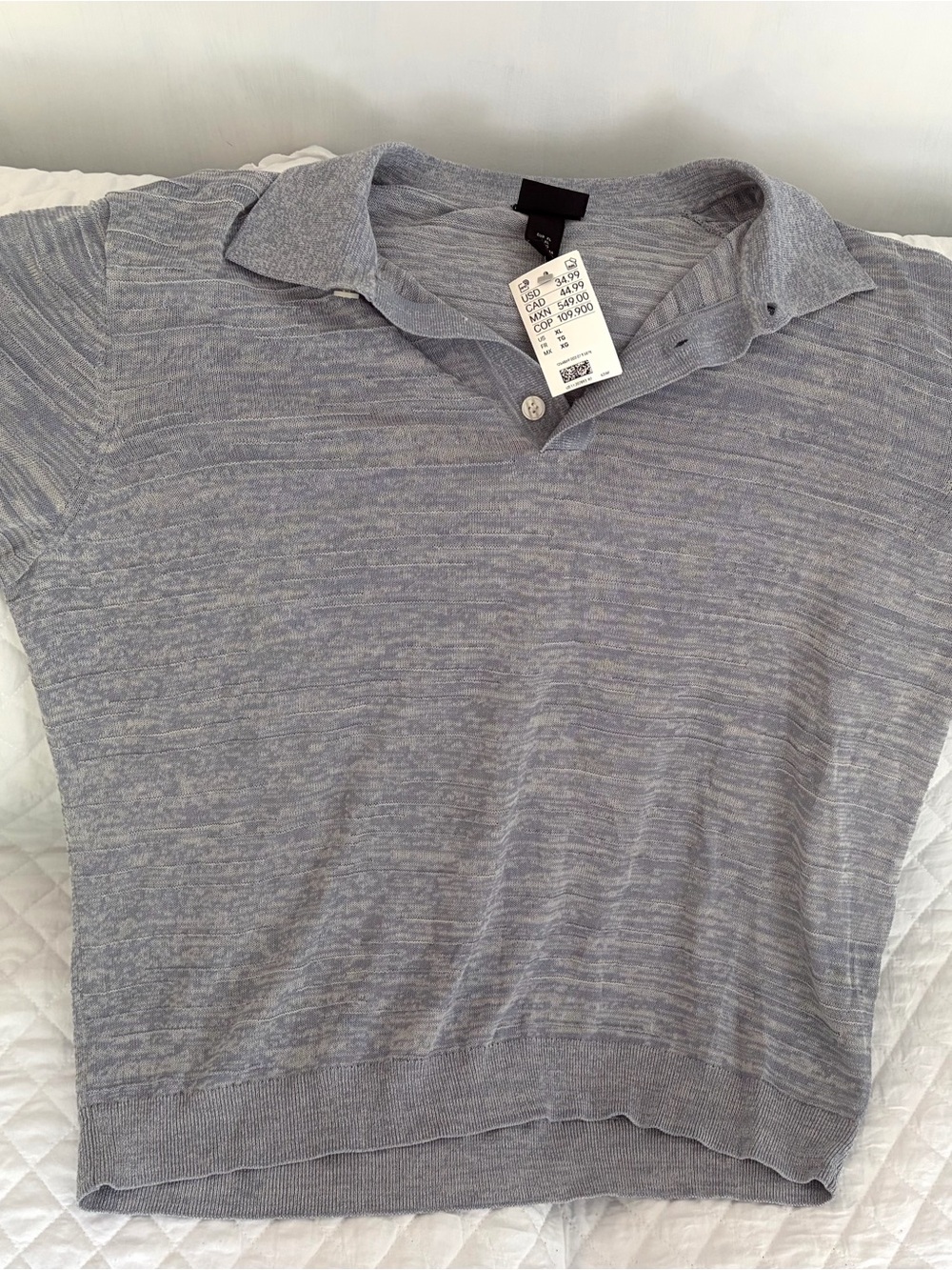 H&M Light Gray Men's Polo Shirt